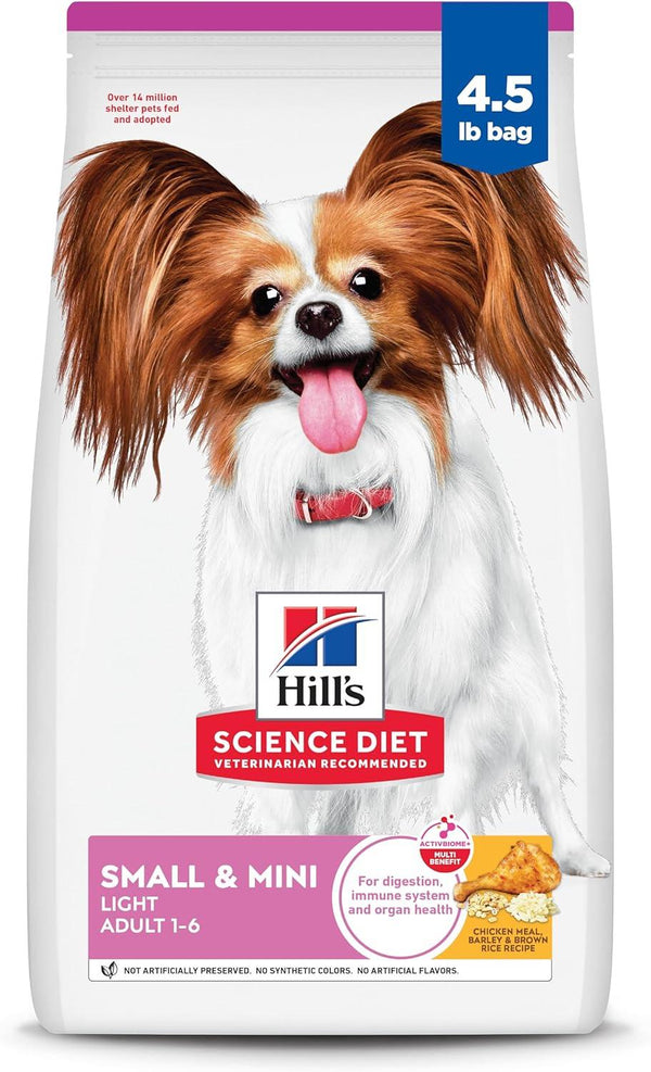 Hill's Science Diet Adult 1-6 Light Small & Mini Chicken Meal & Barley Dry Dog Food