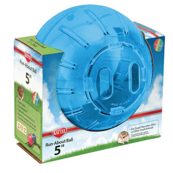 Kaytee Run-About Small Animal Exercise Ball, Mini, Rainbow, 5-in