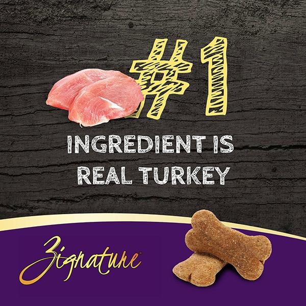 Zignature Turkey Formula Ziggy Bars Friandises pour chien 12 oz