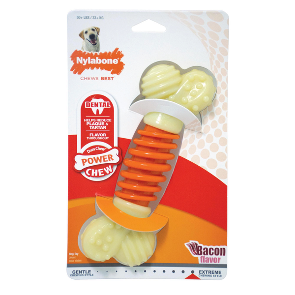 Nylabone PRO Action Dental Power Chew Bacon Flavor Dog Toy