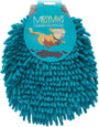 Messy Mutts Microfiber Grooming & Bathing Mitt for Dogs, Blue, 10-in x 8-in