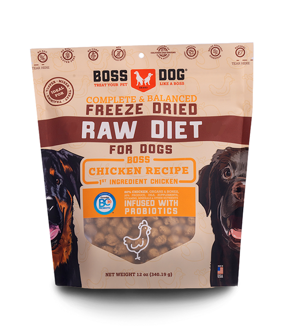 Boss Dog Raw Diet Chicken Recipe Freeze-Dried Dog Food