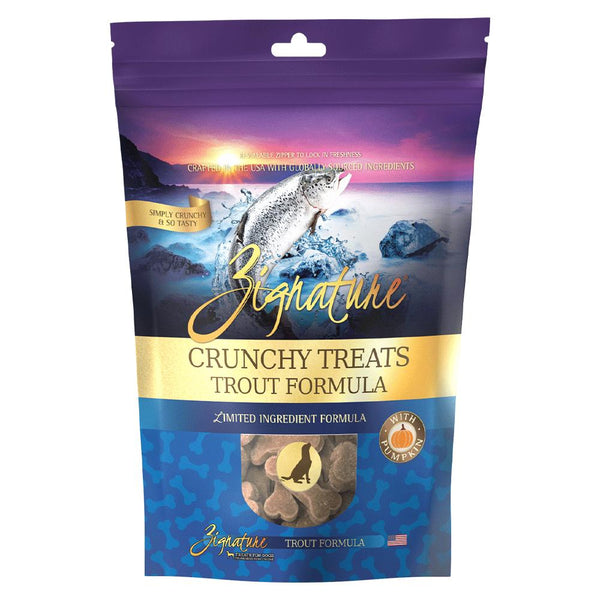Zignature Trout Formula Crunchy Dog Treats, 12-oz