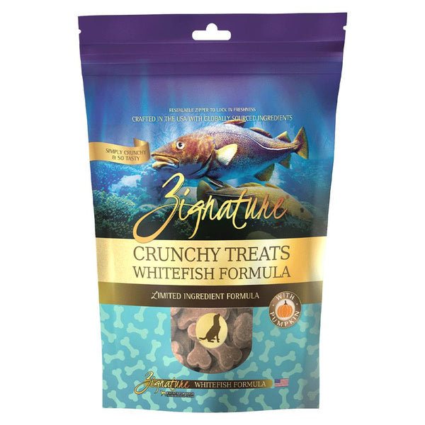 Zignature Whitefish Formula Ziggy Bars Friandises pour chien 12 oz