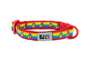 RC Pets Kitty Breakaway Cat Collar, Rainbow Paws, 8-10-in