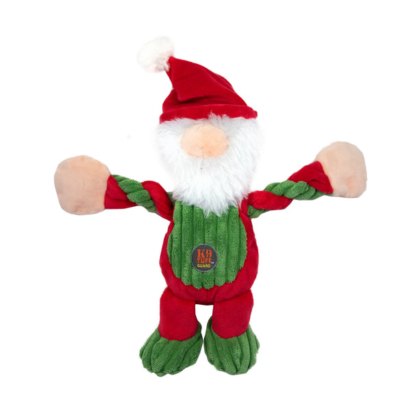Charming Pet Holiday Pulleez Santa Gnome Dog Toy, Red