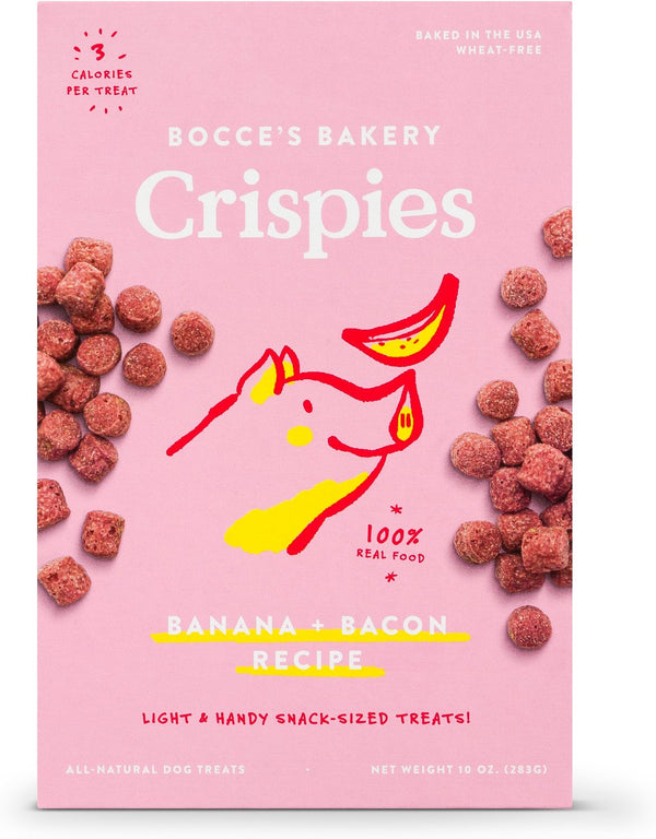 Bocce's Bakery Crispies Banana & Bacon Recipe Dog Treats