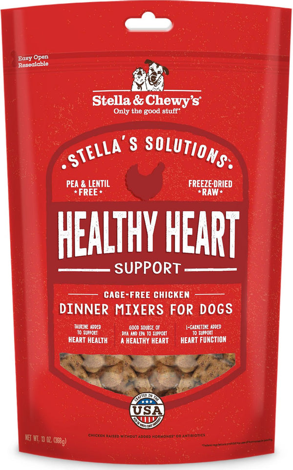 Stella & Chewy's Stella's Solutions Topper d'aliment cru lyophilisé au poulet pour soutien cardiaque sain