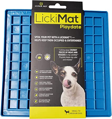 Hyper Pet LickiMat Slow Feeder Dog Mat, Blue