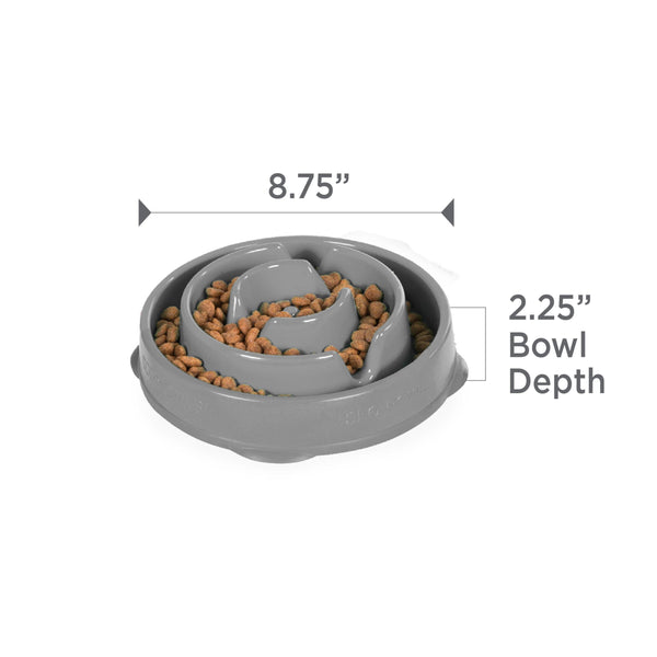 Outward Hound Fun Feeder Slo Bowl Dog Slow Feeder, Grey