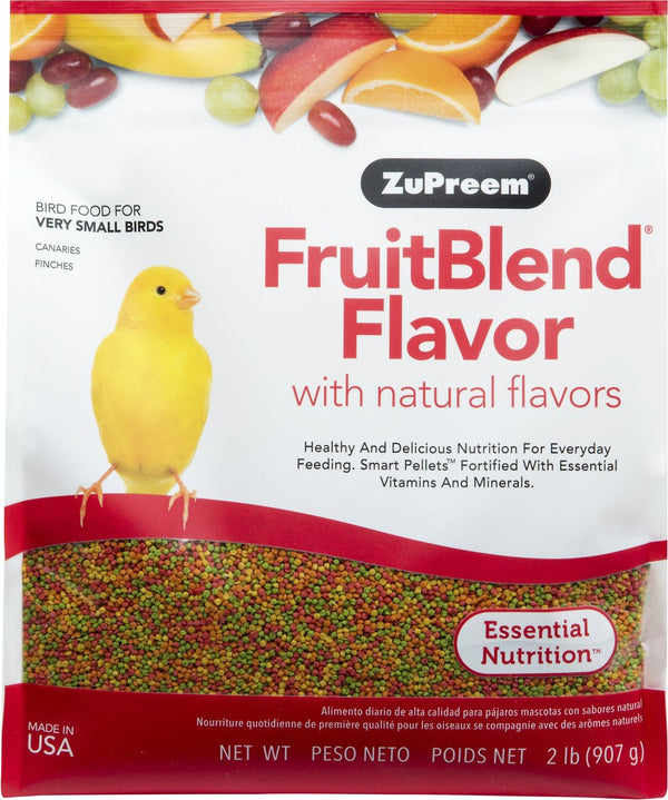 ZuPreem FruitBlend aux arômes naturels de fruits Nourriture pour oiseaux extra petite taille