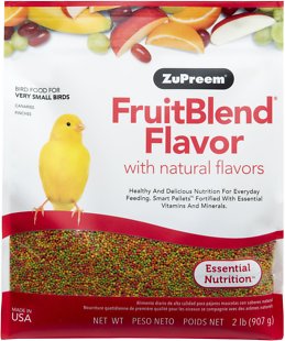 ZuPreem FruitBlend aux arômes naturels de fruits Nourriture pour oiseaux extra petite taille
