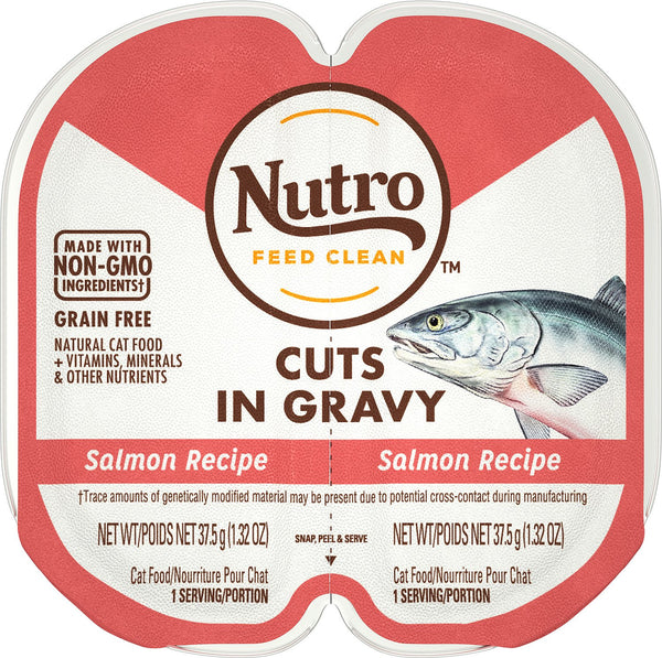 Nutro Perfect Portions Nourriture humide sans céréales en barquettes recette Saumon en sauce pour chats