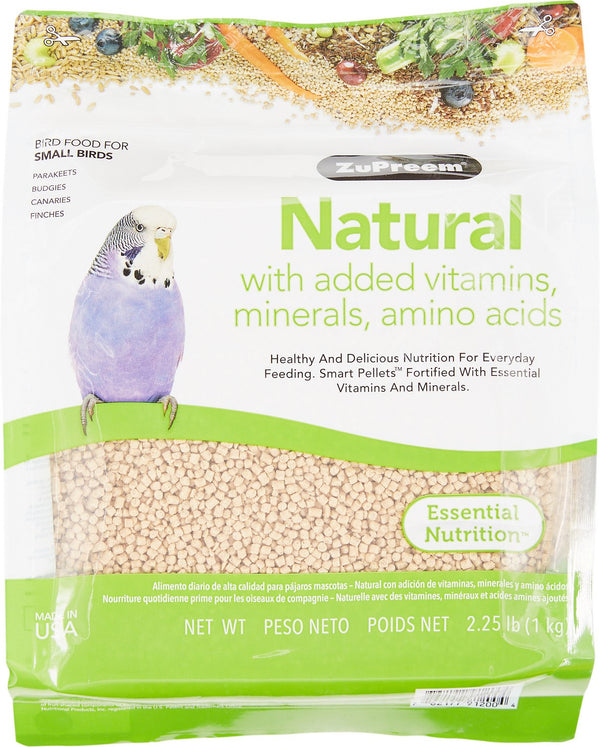 ZuPreem Natural avec vitamines et minéraux Nourriture pour petits oiseaux, 2.25-lb