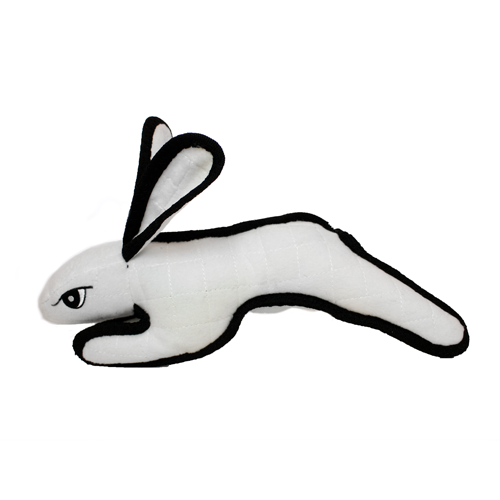 Tuffy Barnyard Rabbit Dog Toy, White