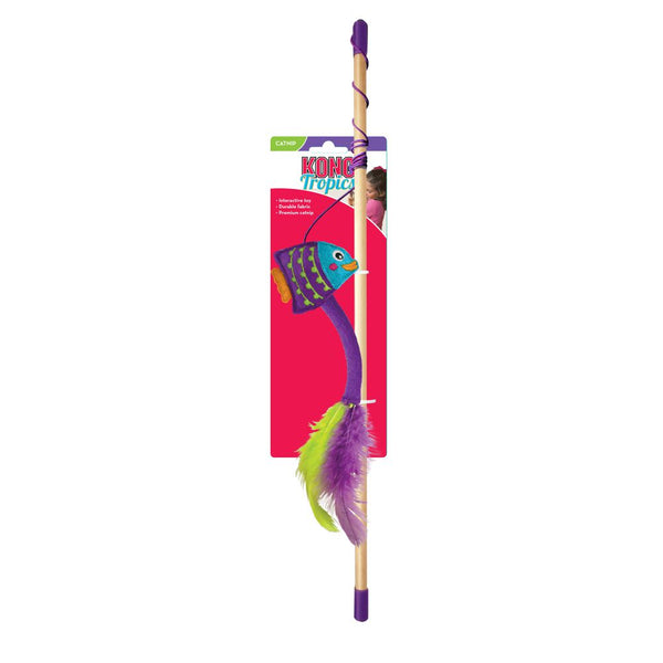 KONG Tropics Fish Teaser Cat Toy, Purple