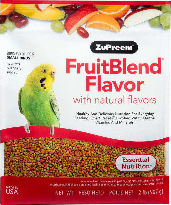 ZuPreem FruitBlend avec arômes naturels de fruits Nourriture pour petits oiseaux