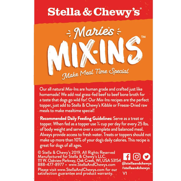 Stella & Chewy's Marie's Mix-Ins Mélange de bœuf et citrouille rehaussant de repas pour chiens
