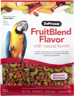 ZuPreem FruitBlend avec arômes naturels de fruits Nourriture pour grands oiseaux
