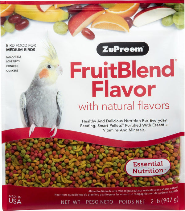 ZuPreem FruitBlend with Natural Fruit Flavors Medium Bird Food