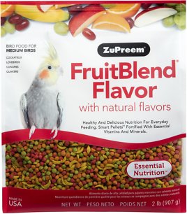 ZuPreem FruitBlend with Natural Fruit Flavors Medium Bird Food