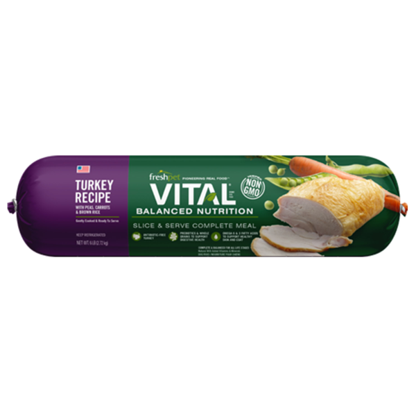 Freshpet Vital Balanced Nutrition Turkey Recipe Roll Dog Food
