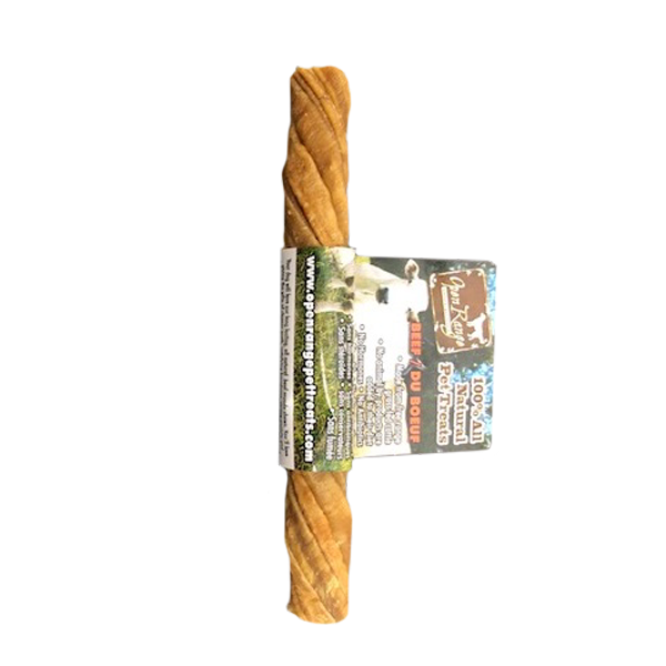 Home Range/Open Range Beef Tripe Twist Bully Stick Dog Treats, 5-in