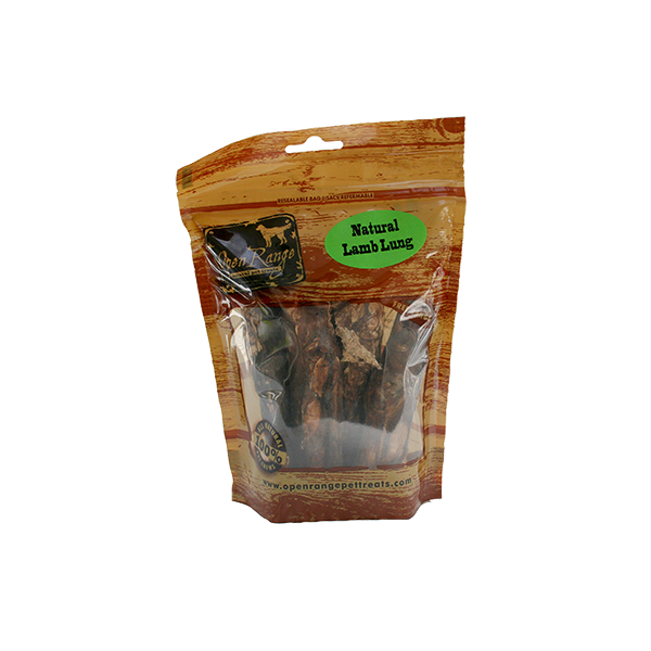 Home Range/Open Range Lamb Lung Chew Dog Treats, 140-gm