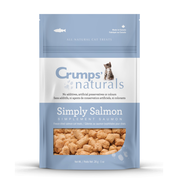 Gâteries pour chats Crumps' Naturals Simply Saumon lyophilisées
