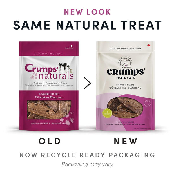 Gâteries pour chiens lyophilisées aux côtelettes d'agneau de Crumps' Naturals
