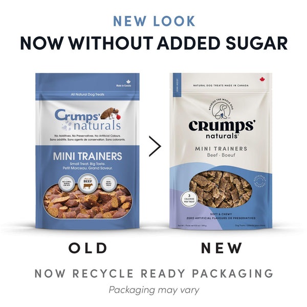 Crumps' Naturals Mini Trainers Semi-Moist boeuf Gâteries lyophilisées pour chiens