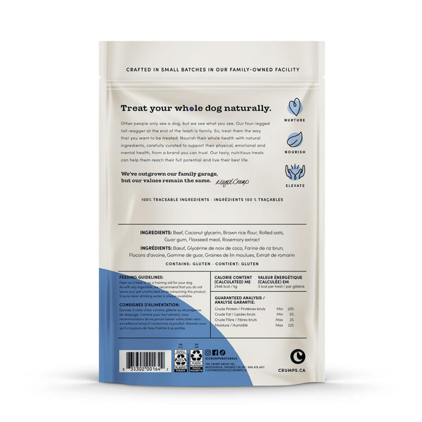 Crumps' Naturals Mini Trainers Semi-Moist boeuf Gâteries lyophilisées pour chiens