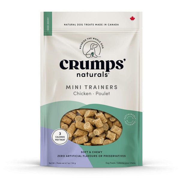 Crumps' Naturals Mini Trainers Gâteries pour chiens lyophilisées au poulet semi-humide