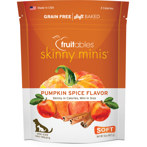 Fruitables Skinny Minis Pumpkin Spice Chewy Dog Treats