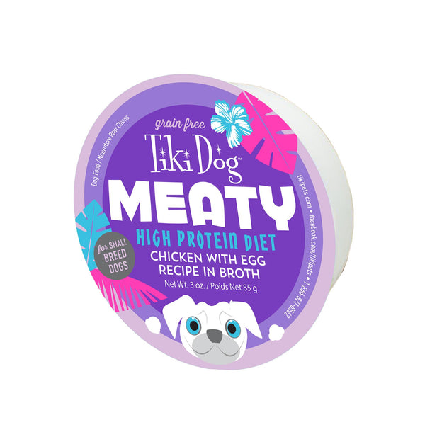 Tiki Dog Meaty Chicken with Egg Recipe in Broth Wet Dog Food