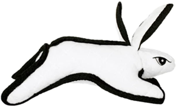 Tuffy Barnyard Rabbit Dog Toy, White