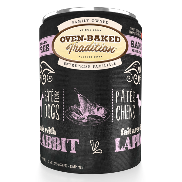 Oven-Baked Tradition Grain-Free Rabbit Pate Canned Dog Food, Adult