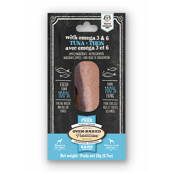 Oven-Baked Tradition Grain-Free Fresh Tuna & Omega 3 & 6 Fillets Dog Treats
