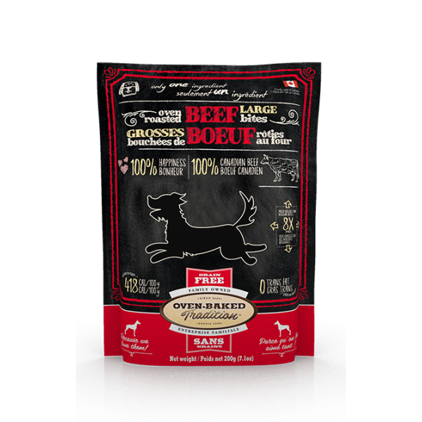 Oven-Baked Tradition Gâteries pour chiens à grosses bouchées de poumon de boeuf sans céréales