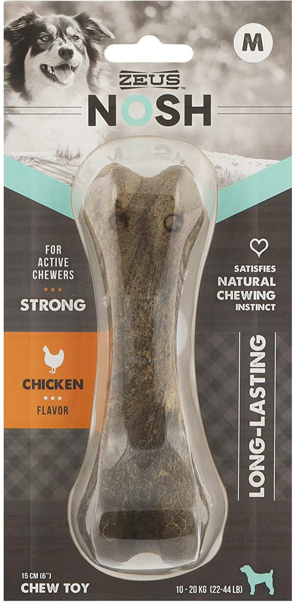 Zeus Nosh Chicken Flavored Bone Dog Toy