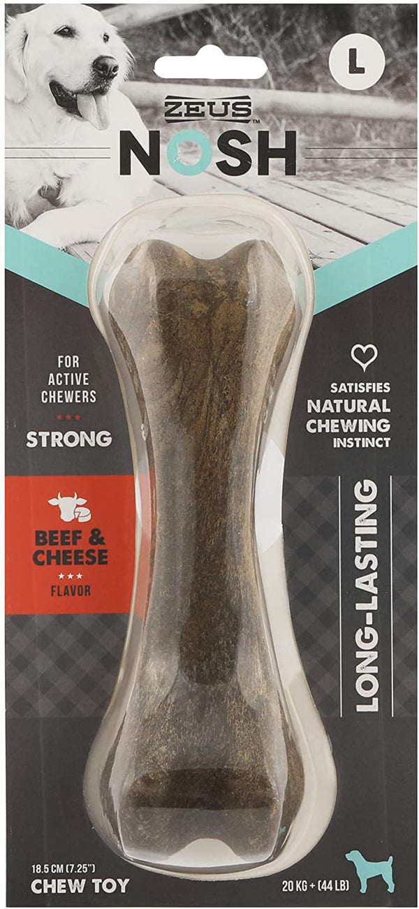 Zeus Nosh Beef & Cheese Flavored Bone Dog Toy