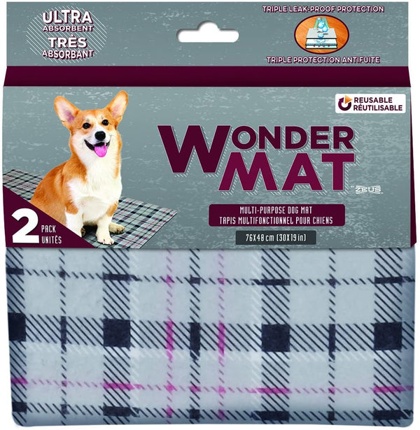 Zeus Wonder Dog Mat, Plaid