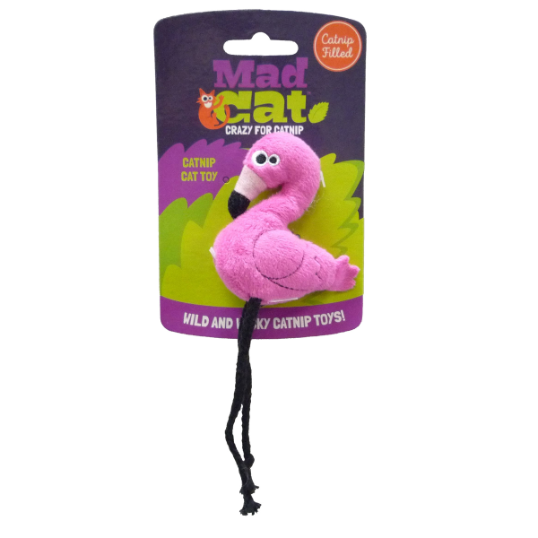 Mad Cat Flingin' Plush Flamingo Cat Toy