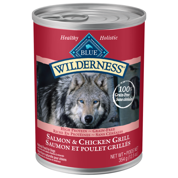 Blue Buffalo Wilderness Grill Saumon & Poulet Sans céréales Pâtée pour chiens adultes