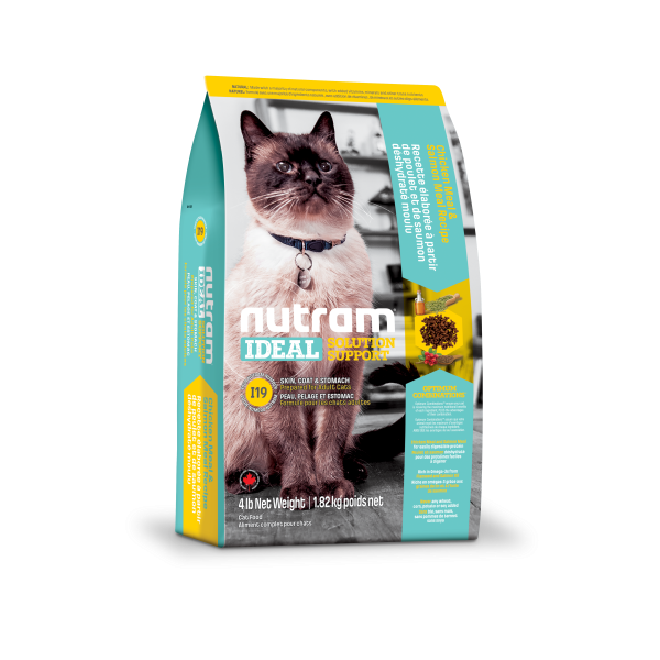 Nutram Ideal I19 Solution Support Skin, Coat & Stomach Dry Cat Food