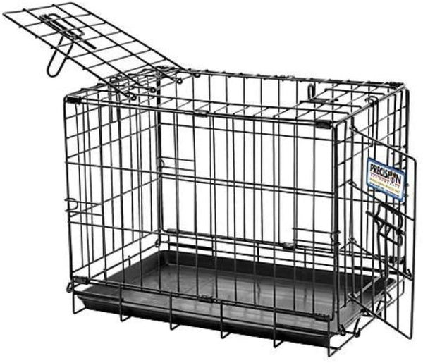 Precision Great Crate 2-Door Dog Crate, Black