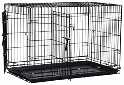 Precision Great Crate 2-Door Dog Crate, Black
