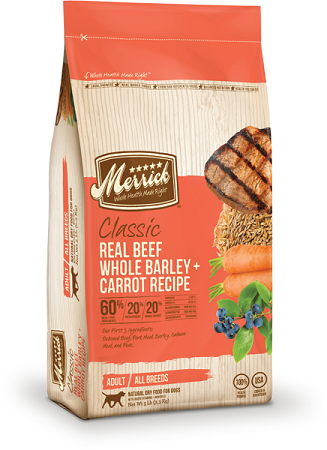 Merrick Classic Dry Dog Food, Real Beef Whole Barley + Carrot Recipe