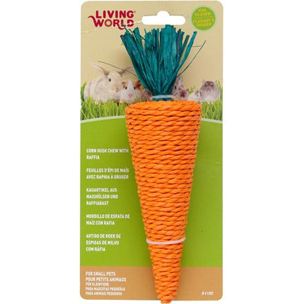 Living World Nibblers Carrot Corn Husk Small Animal Toy