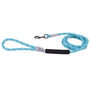 K9 Explorer Brights Reflective Braided Rope Snap Dog Leash, Ocean, 1/2-in x 6-ft